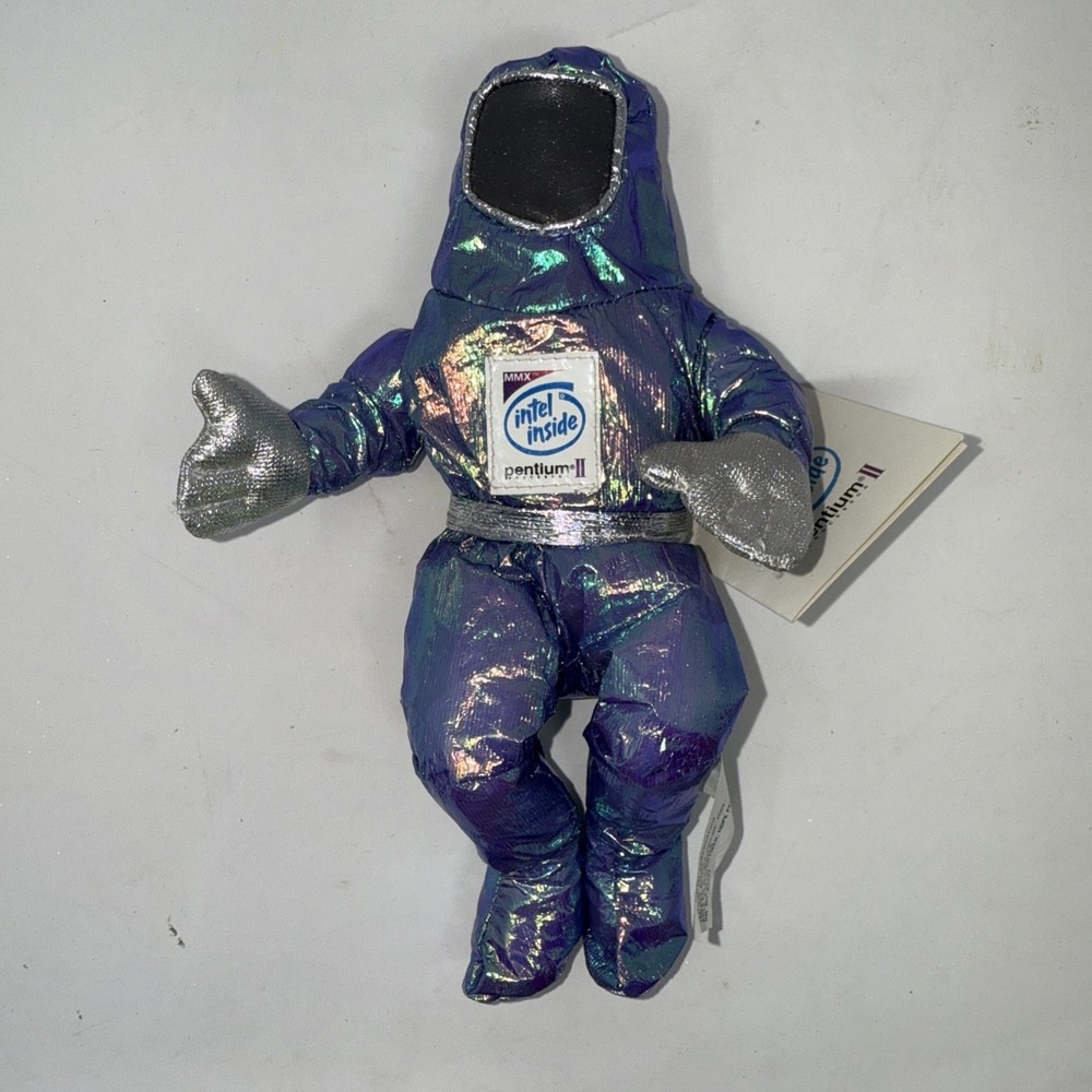 Vintage Intel Inside BUNNY PEOPLE 1997 Pentium II Processor IT Computer Plush 8"